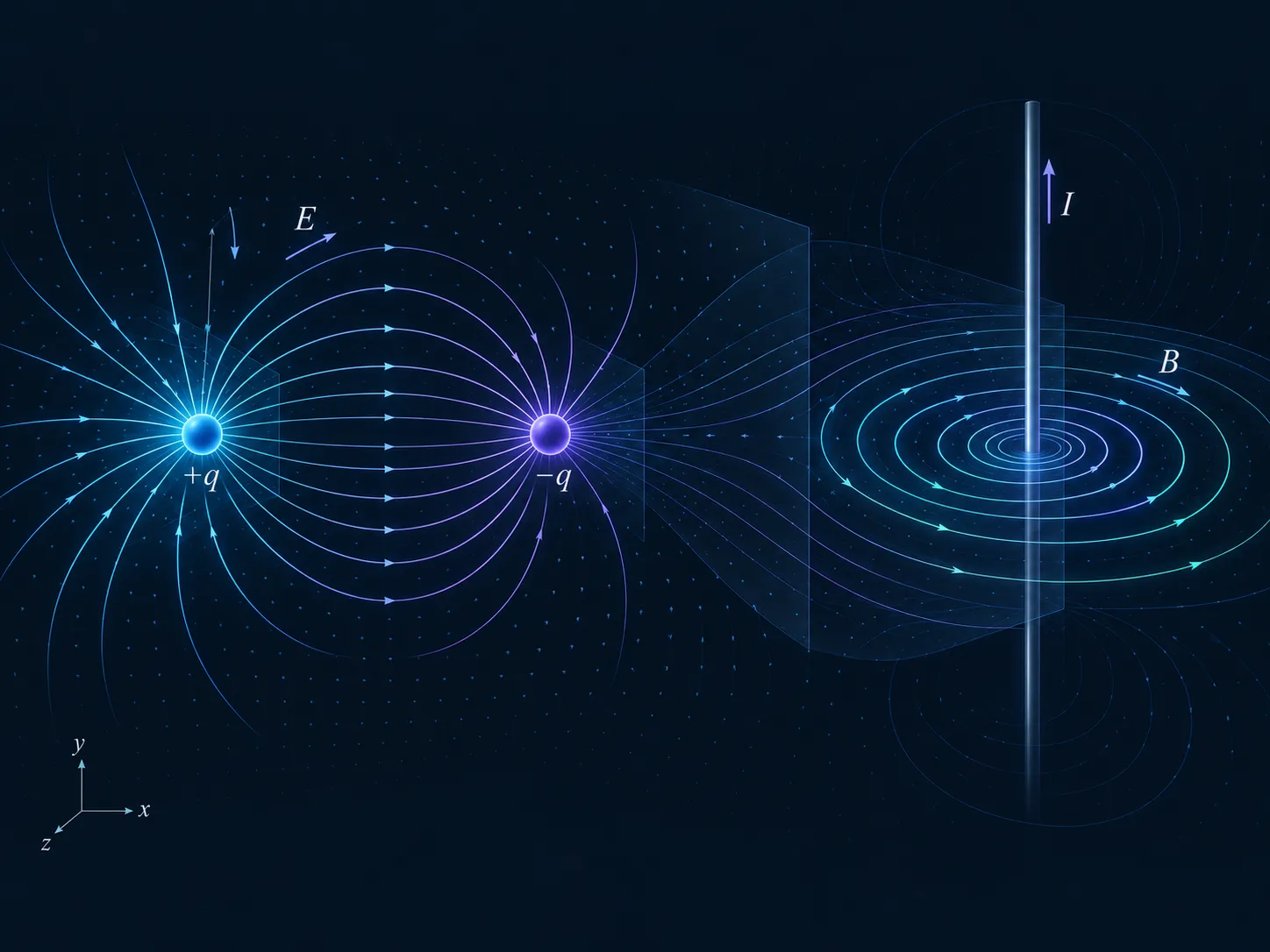 Electricity and magnetism field visual